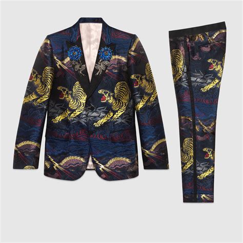 tiger gucci suit|gucci tiger button up.